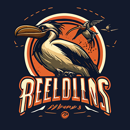 logo design for a pro sports team pelicans basketball sports vector 2d