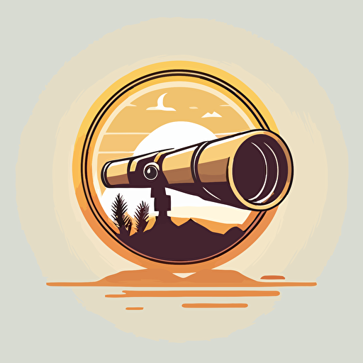 logo of a spyglass flat vector