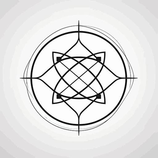 minimal vector logo for spiritual energies flow, astrology, abstract, white background