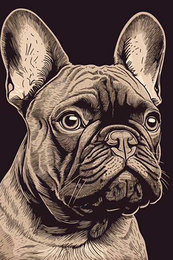 cute french bulldog vector art