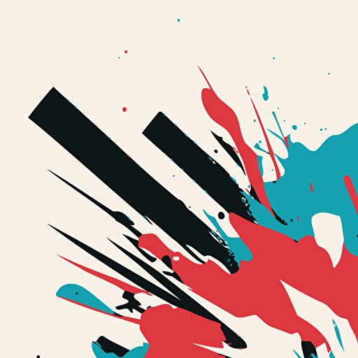 simple 2d vector, chaos abstract art