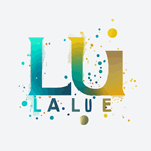 logo, letters L U E in a square, 2 vector colors