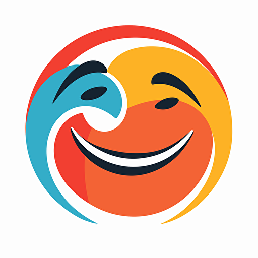 1960s vector smilie face, no background