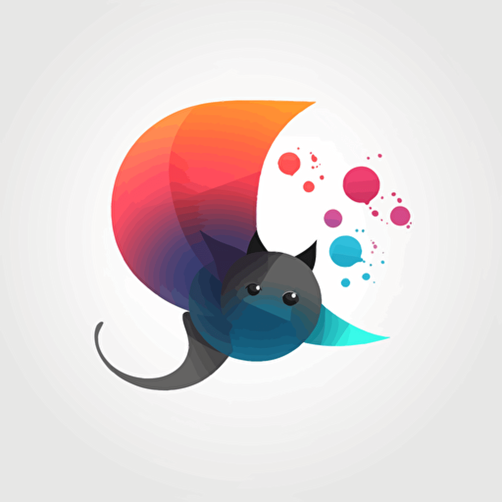 logo, vector, chat bubble flying , with a name writting inside, with this colors #002e5e, #b0b91b, #fdb814