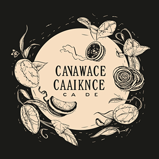 a vector black and white style logo for Baked Change. Baked Change: Savor my consciously crafted confections and know that you’re collaborating on a recipe for positive change. You may even feel the calm baked into each bite! Indulge with purpose. Bake Change. a vector black and white minimlaist logo style
