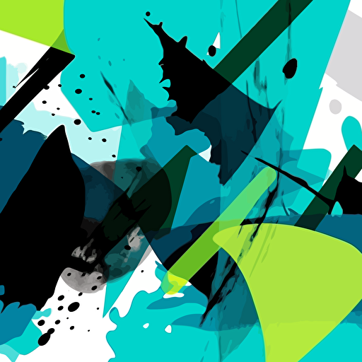 exce abstract, pop art, collage, modern art design, vector art, minimal style, green, blue, incredible