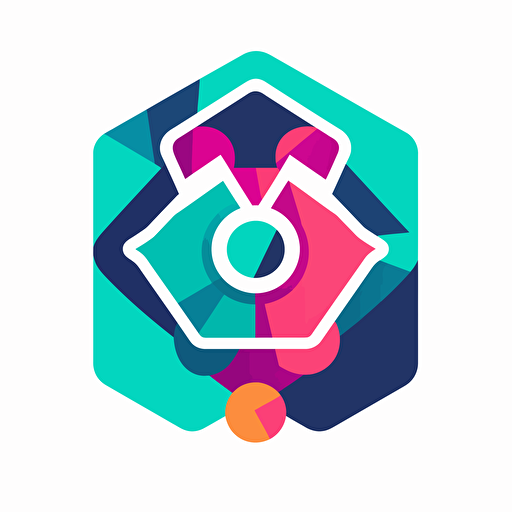 A fitness logo 3/4 View, vector illustration, In the style of michael craig-martin, logo