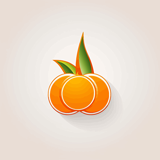 orange leaf logo, vector design