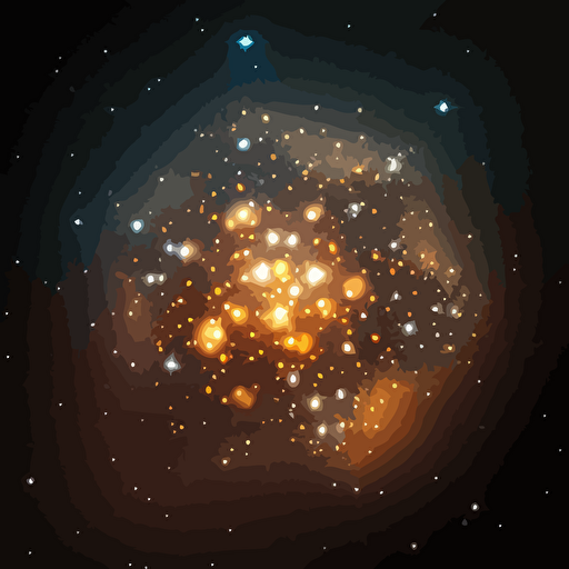 star cluster in vector