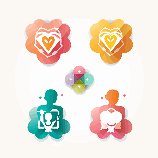 generate logo, no text for multiple speech bubbles, love, trust, connection, vector illustration, award winning logo