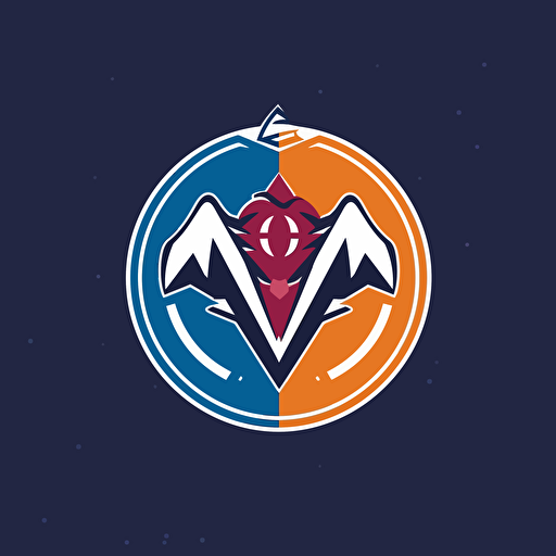 a vectored sports logo combining the Denver Broncos, Denver Nuggets and Colorado Avalanche logos together.
