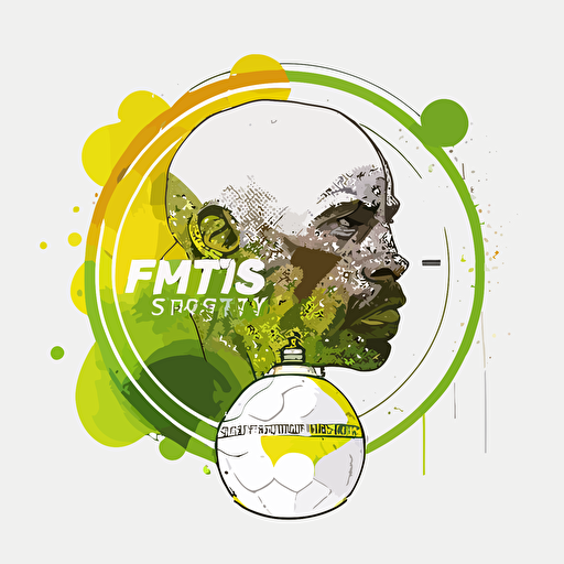 flat vector logo, award winning art, simple design tennis ball and stop watch with a completely white background in the style of Jerry Pinkney