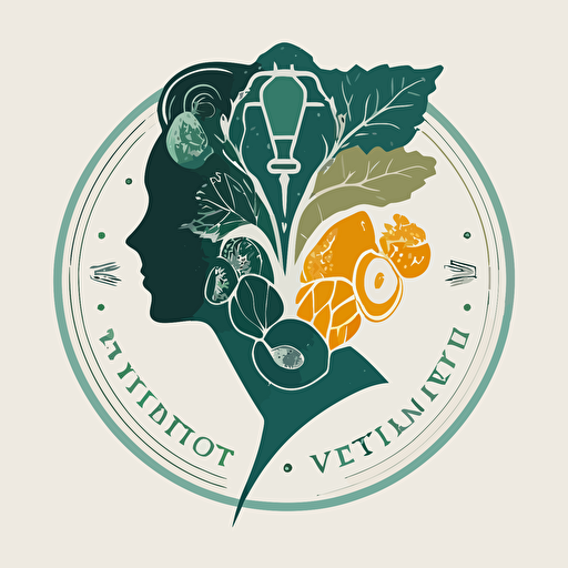 a vectorized logo of a nutritionist