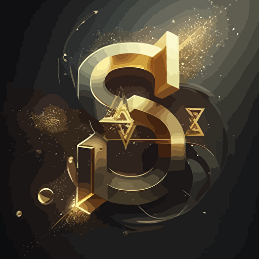A stylized 'G' and 'B' connected to form a unique and modern logo, with a subtle golden star incorporated within the design, vector