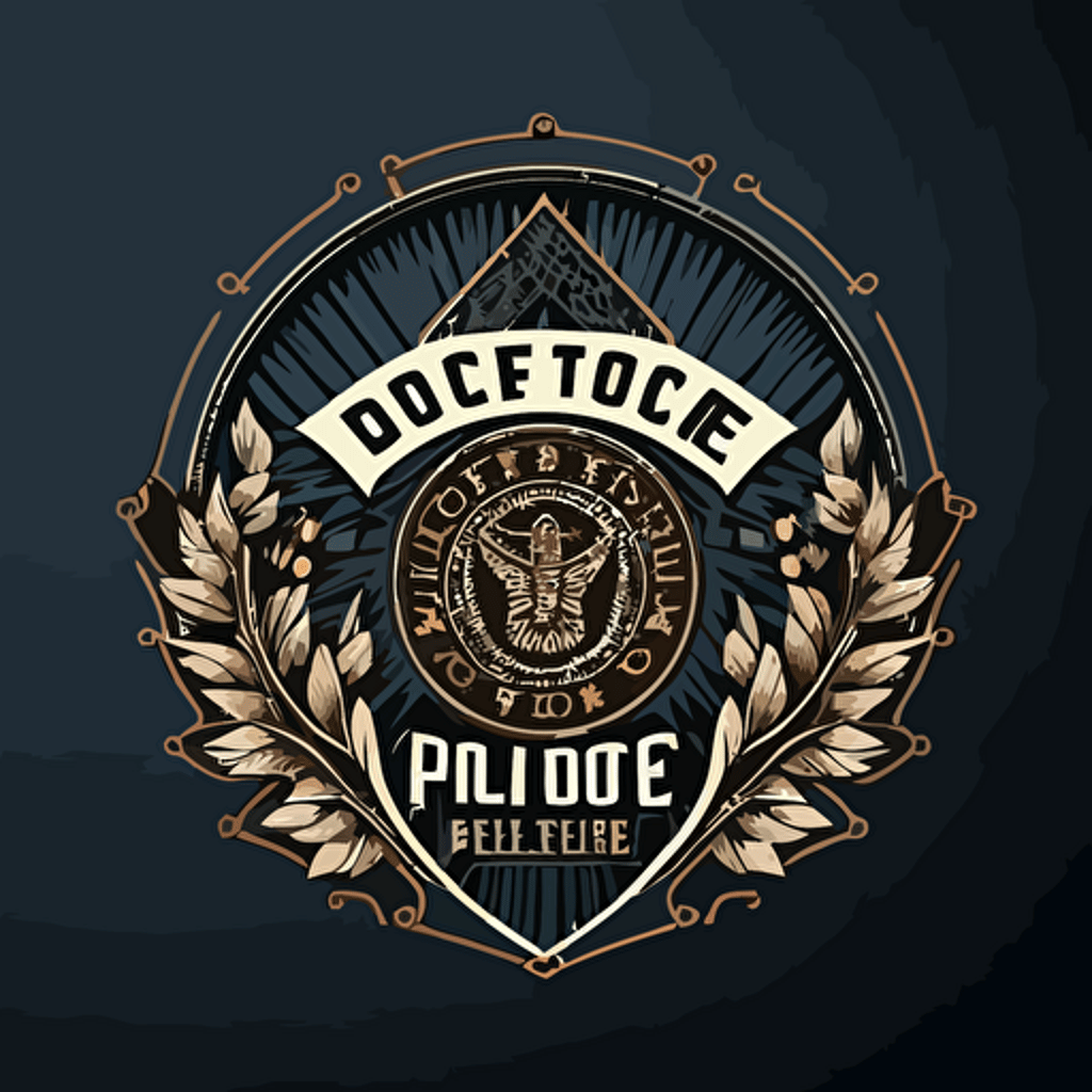 vector logo for police department, circular