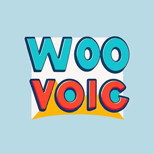 logo, combination mark logo, text is “Woo Hoo”, image simpsons, looks happy, geometric type for modern logo, vivid, vector, simple, flat, plain,smooth, low detail, minimal, white background