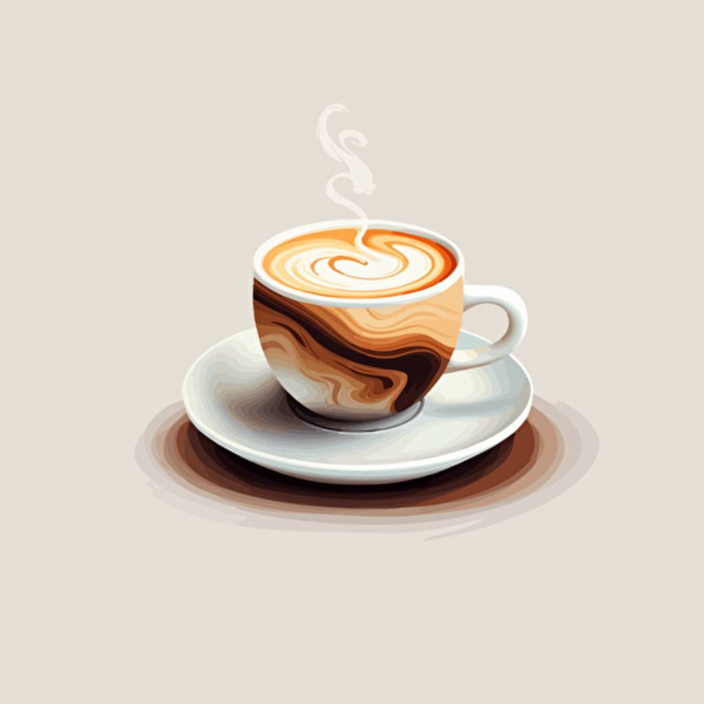 a cup of coffee, vector, 2d,