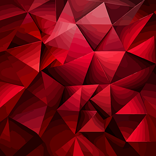 geometric vector abstract pattern, dark red to red hues, triangles, tartan, blended, render