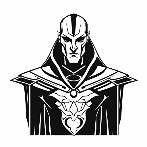 Watchmen Ozymandias illustration, minimal, outline strokes only, black and white, logo, vector, minimallistic, white background