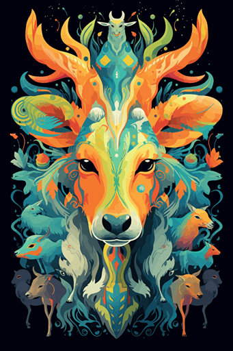 vector artwork of animal consciousness