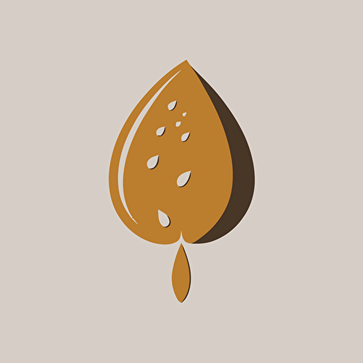 simple flat vector seed icon, minimal design, simple shapes, one colour