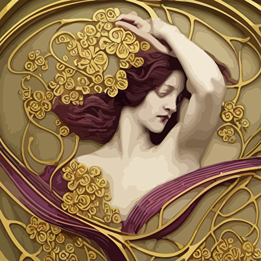 source future growth dramatic elaborate emotive 3d art nouveau styles emphasise beauty transcendental seamless pattern symmetrical large motifs hyper realistic 8k image 3d supersharp art nouveau 3d curves swirls glass gold pipes long wavy hair vibrant jasmine cherry blossom flowers satin ribbons pearls gold chains iridescent black rainbow colors perfect symmetry iridescent high definition octane render maya houdini light shadows reflections photorealistic masterpiece smooth gradients blur sharp focus photorealistic insanely detailed intricate cinematic lighting octane render epic scene 8 k