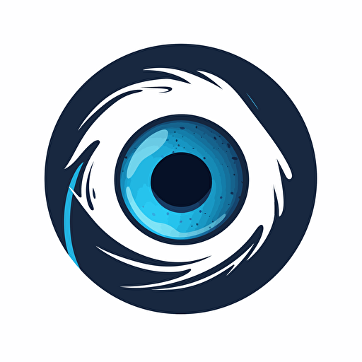 vector logo blue hal 2000 eye with white border in a circle