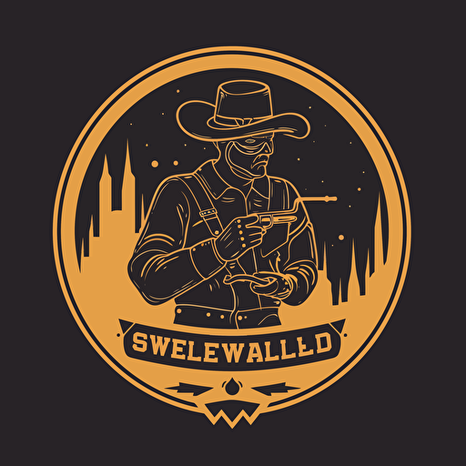 A simple vector logo design for a western welding company inspired by Saul Bass