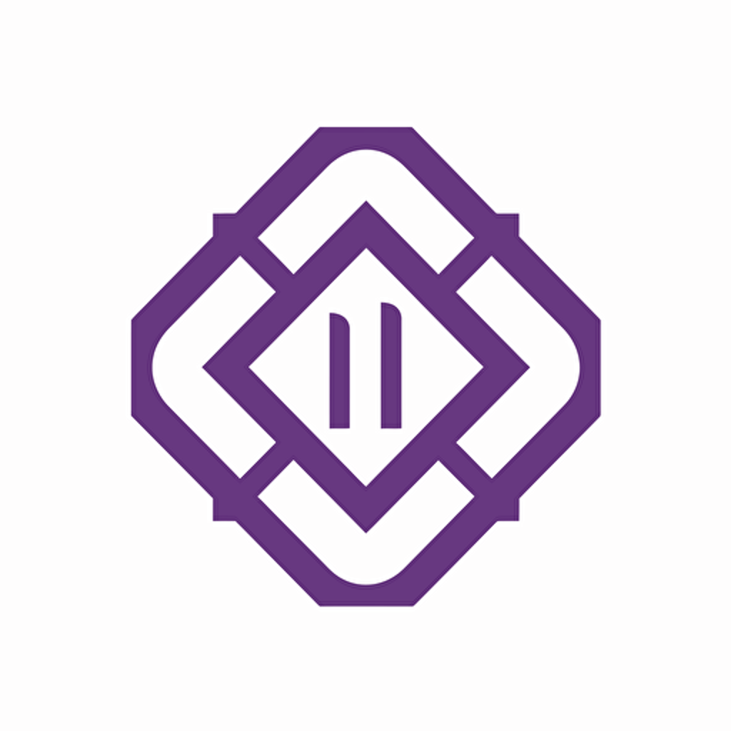 Lettermark logo of 'Hent AI', High quality logo design, Vector, Minimal, white background, transparent background, purple color, super simple, illustration