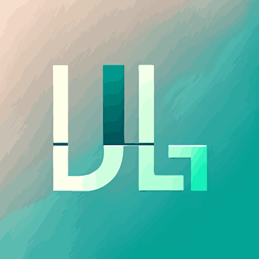 logo, letters L U E in a square, 2 vector colors