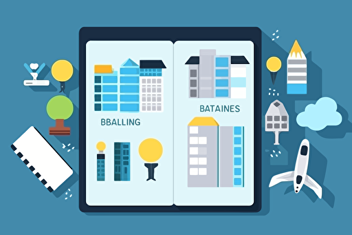 flat vector, buisiness plan