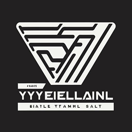 A logo for a company in an 80s syfi movie, tyrell corp, wayland, cyberdyne systems, white vector