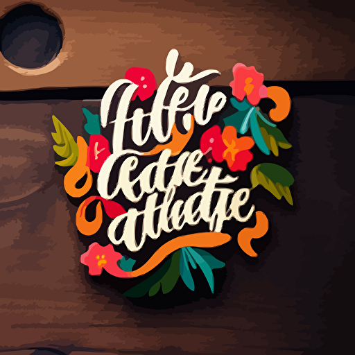 make a sticker saying "It Takes Courage To Be Different," vector style, colorful script font, and simple
