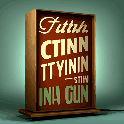 create a sign that says "Thin Gyin", vector art