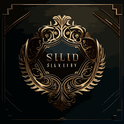 luxury simple logo, vector image