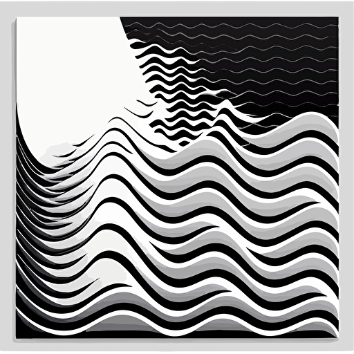 waves vector, neo minimalistic, abstract, carl andre style