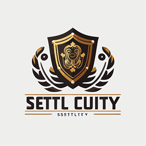 logo for security, vector, flat design, white background