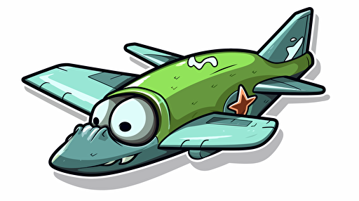 cute robot flying a plane, Sticker, Adorable, Cool Colors, Pencil Drawn, Contour, Vector, White Background, Detailed::