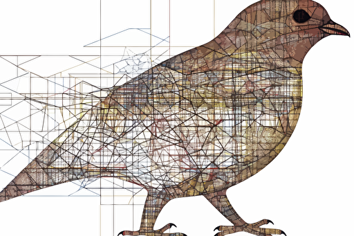 make a colorful static vector image of a bird in pdf format that highlights patterns of its movements and conveys the feeling of flying