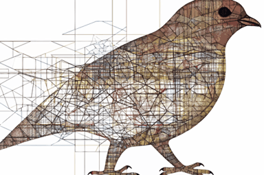 make a colorful static vector image of a bird in pdf format that highlights patterns of its movements and conveys the feeling of flying