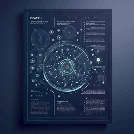 flyer promoting a new web design business, vector style art, dark blue theme, highly detailed