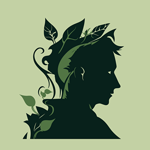 Character Design ,simple illustration ,elf,vector ,silhouette
