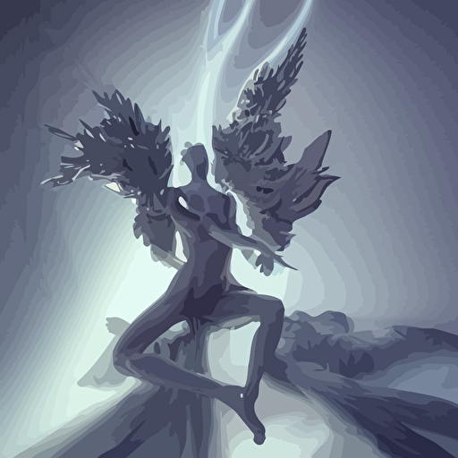 female angel queen，hyper details black metal rococo sculpted alex alice craig mullins yoji shinkawa trending artstation beautifully lit peter mohrbacher hyper detailed elite elegant luxury ray light smoke cgsociety hypermaximalist golden ratio neofuture volumetric octane render weta digital micro details 3d sculpture