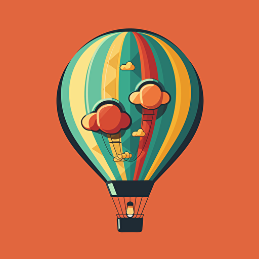 vector flat balloon logo