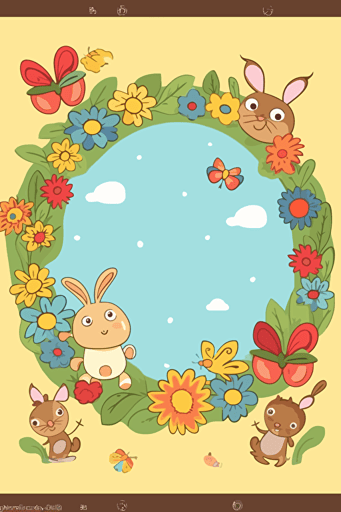 frame for preschool activities vector