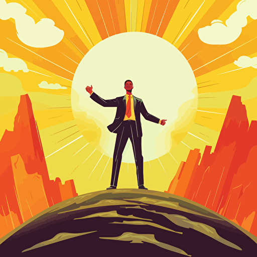 financial success cover, vector art, no background, no text