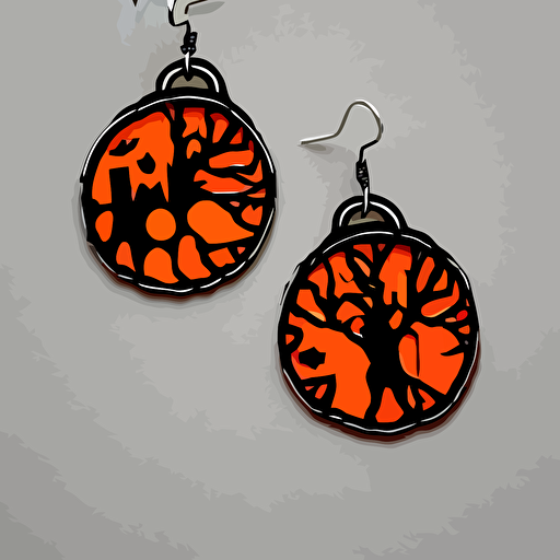 2d lasercut earring designs halloween theme trending art station