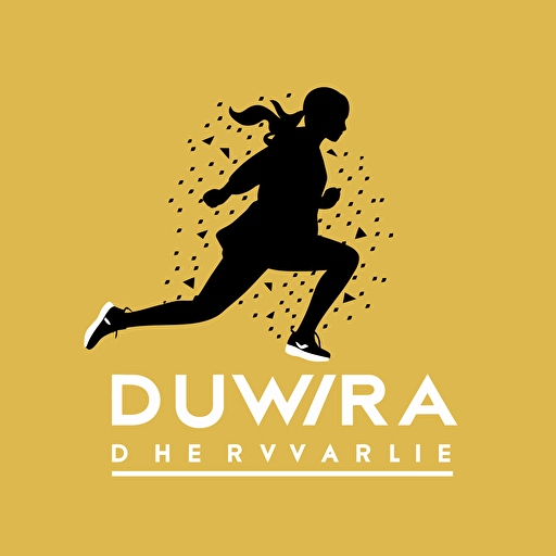 logotype for a sports feminin clothes store, name DuBrave, vector style, simply,