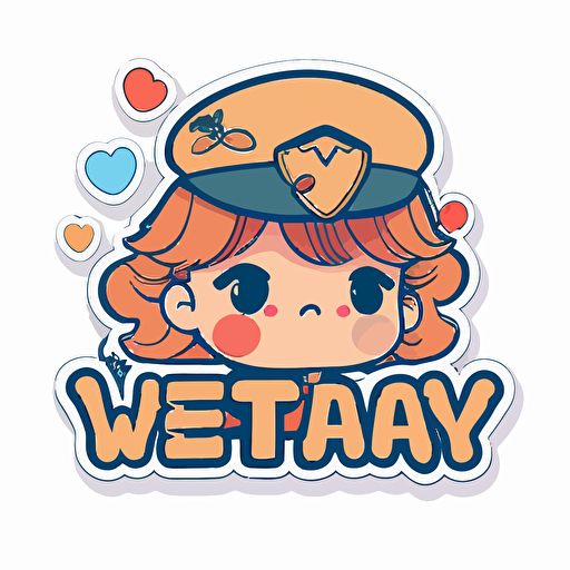 sticker, text that say Veteran. , kawaii, contour, vector, white background s 1000