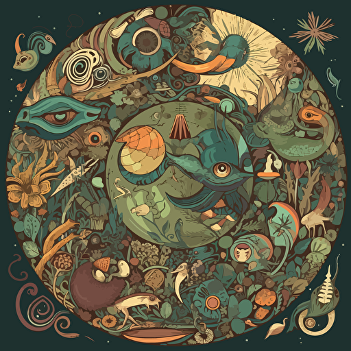 2d, abstract, vector quality, snakes, lizards, eye of newt, frogs, toads, bats, rats, spiders, snail, praying mantis, ants, pill bug, butterflies, flowers, grass, rocks, trees, witches cauldron, summer colors,